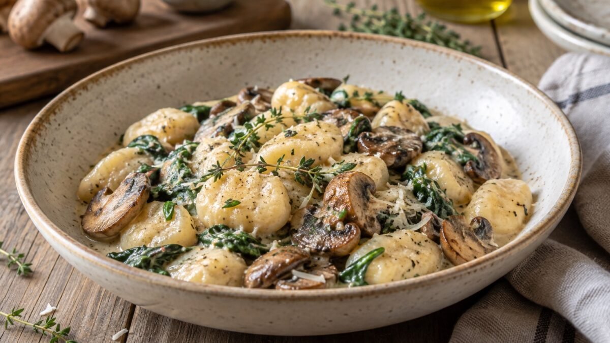 Creamy Mushroom Gnocchi