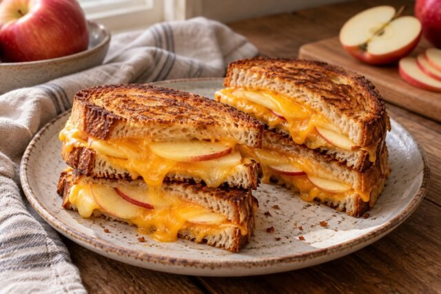 Apple Cheddar Grilled Cheese with Dijon