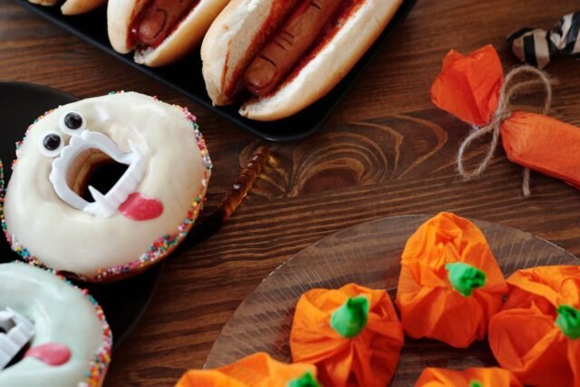 Halloween Sugar Cookies (Easy Bats & Pumpkins)