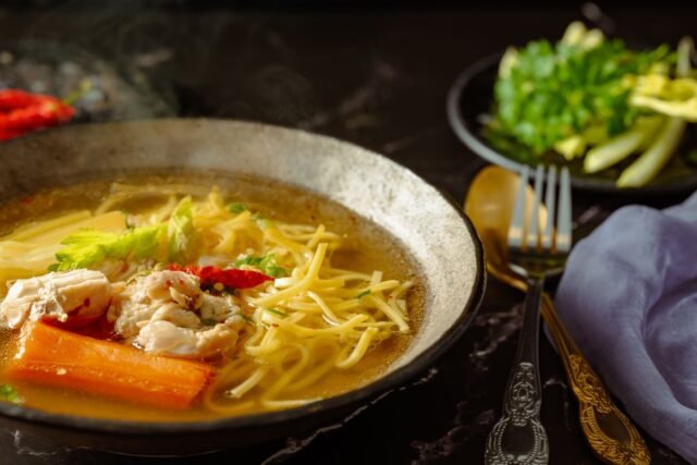 Mediterranean Lemon Chicken Soup (Cozy & High-Protein)