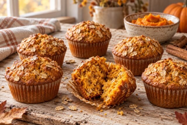 Pumpkin Cottage Cheese Muffins (Soft, Not Rubbery)