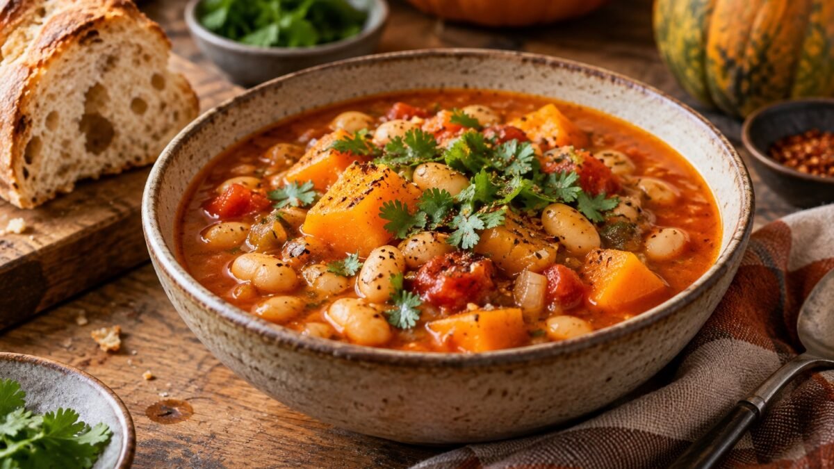 White bean pumpkin chili